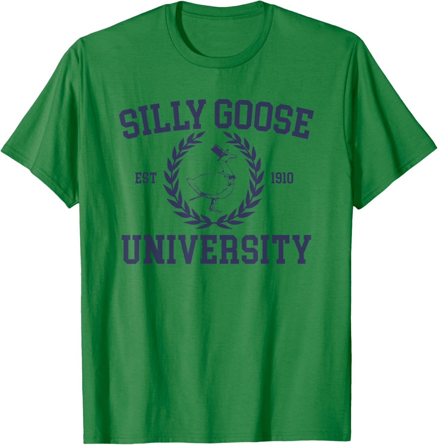 Silly Goose University Funny Silly Goose Meme Bird Lover T-Shirt - T-Shirt | Irish Green