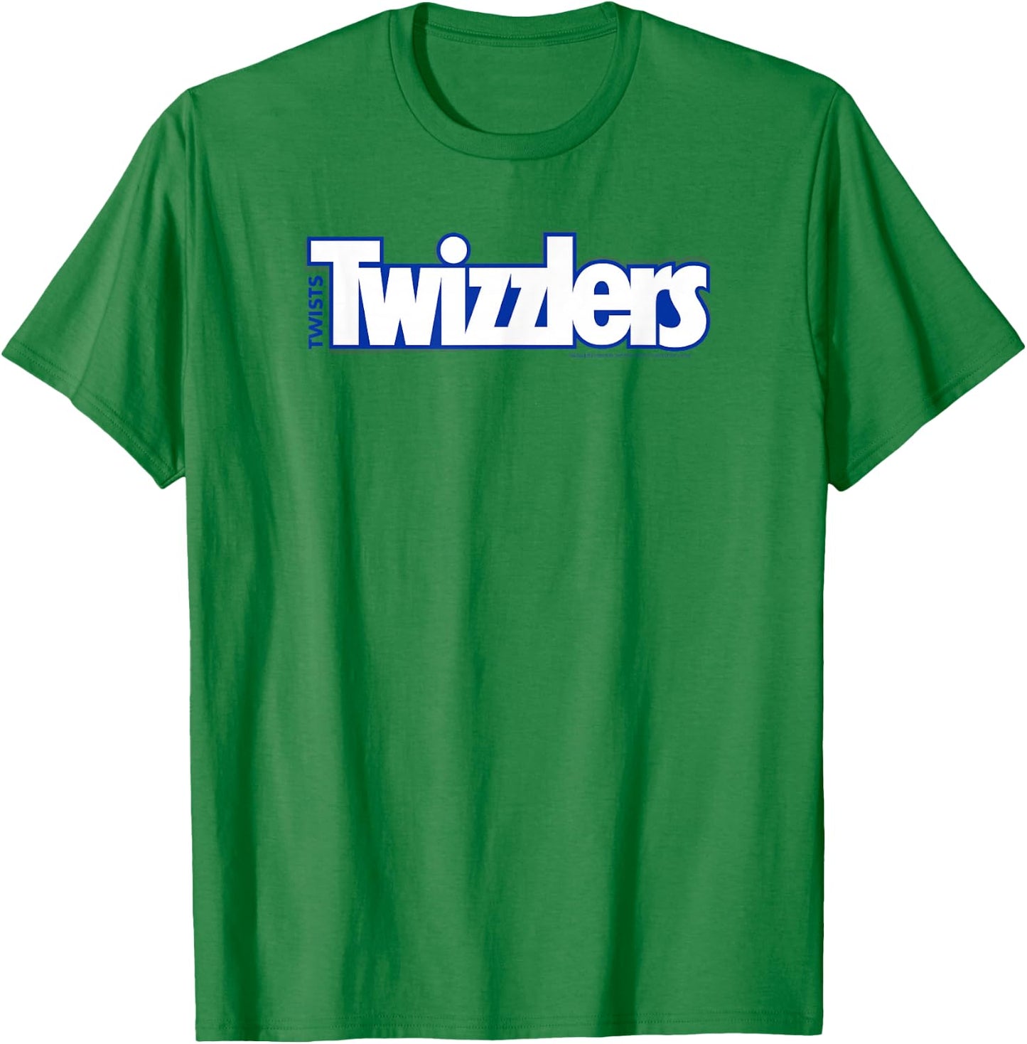 Twizzlers Twists Classic White & Blue Logo Distressed T-Shirt - T-Shirt | Irish Green