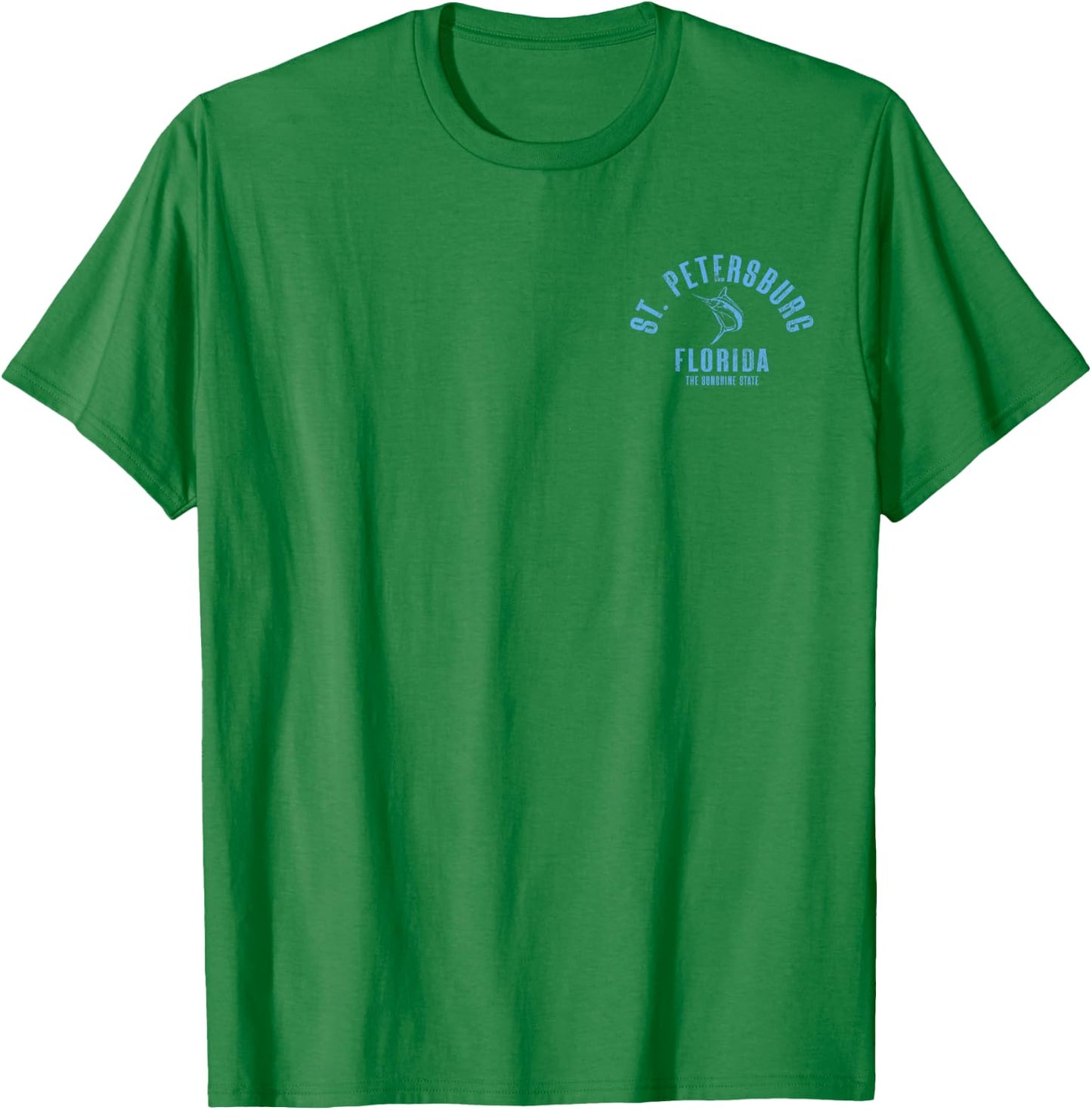 St. Petersburg Florida FL Retro Vintage Beach Front & Back Men Women T-Shirt - T-Shirt | Irish Green