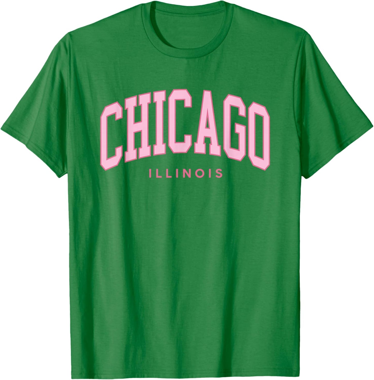 Vintage Chicago Pink Retro Preppy Throwback Girls T-Shirt - T-Shirt | Irish Green