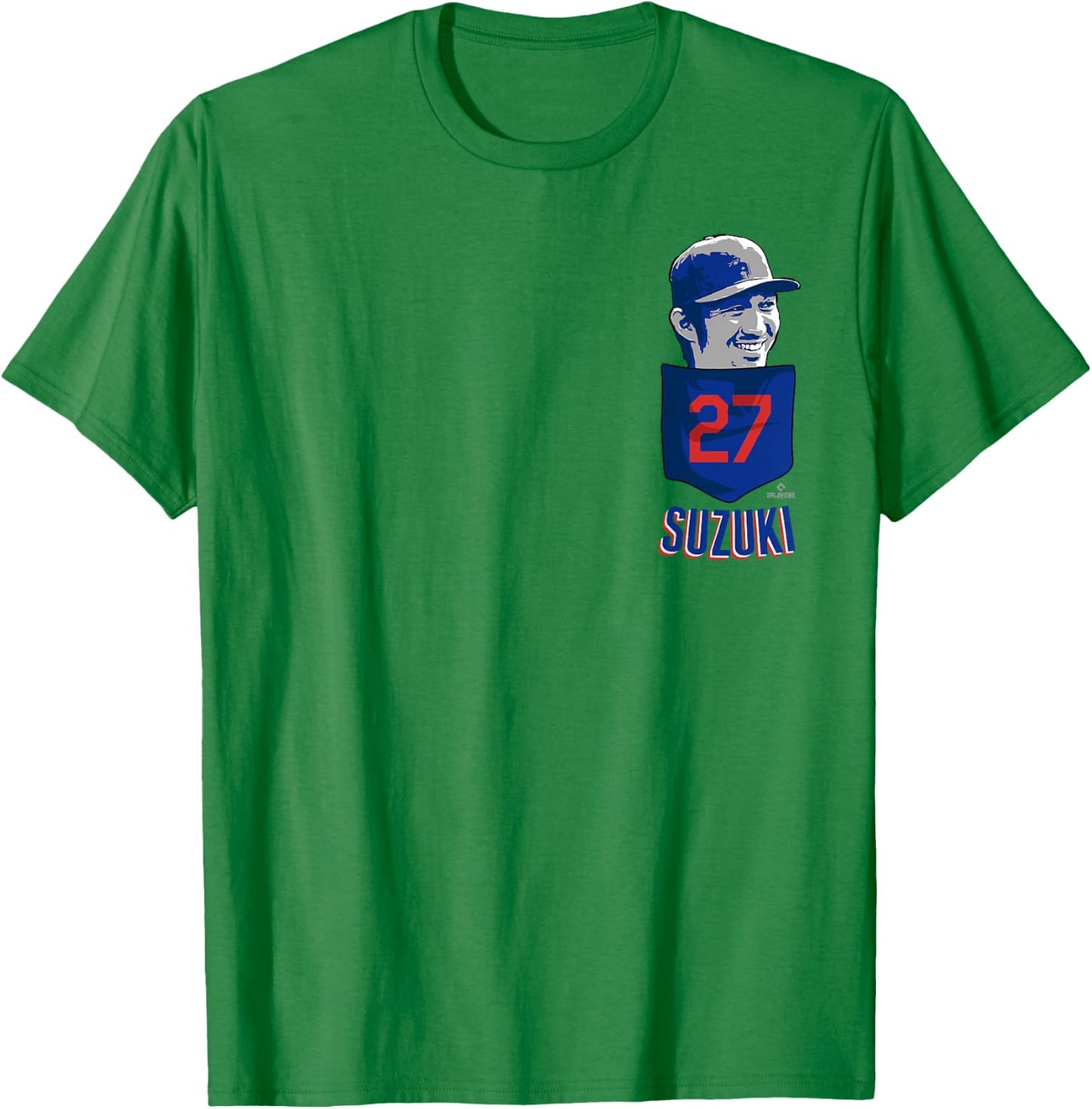 Seiya Suzuki Chicago Baseball Pocket MLBPA T-Shirt - T-Shirt | Irish Green