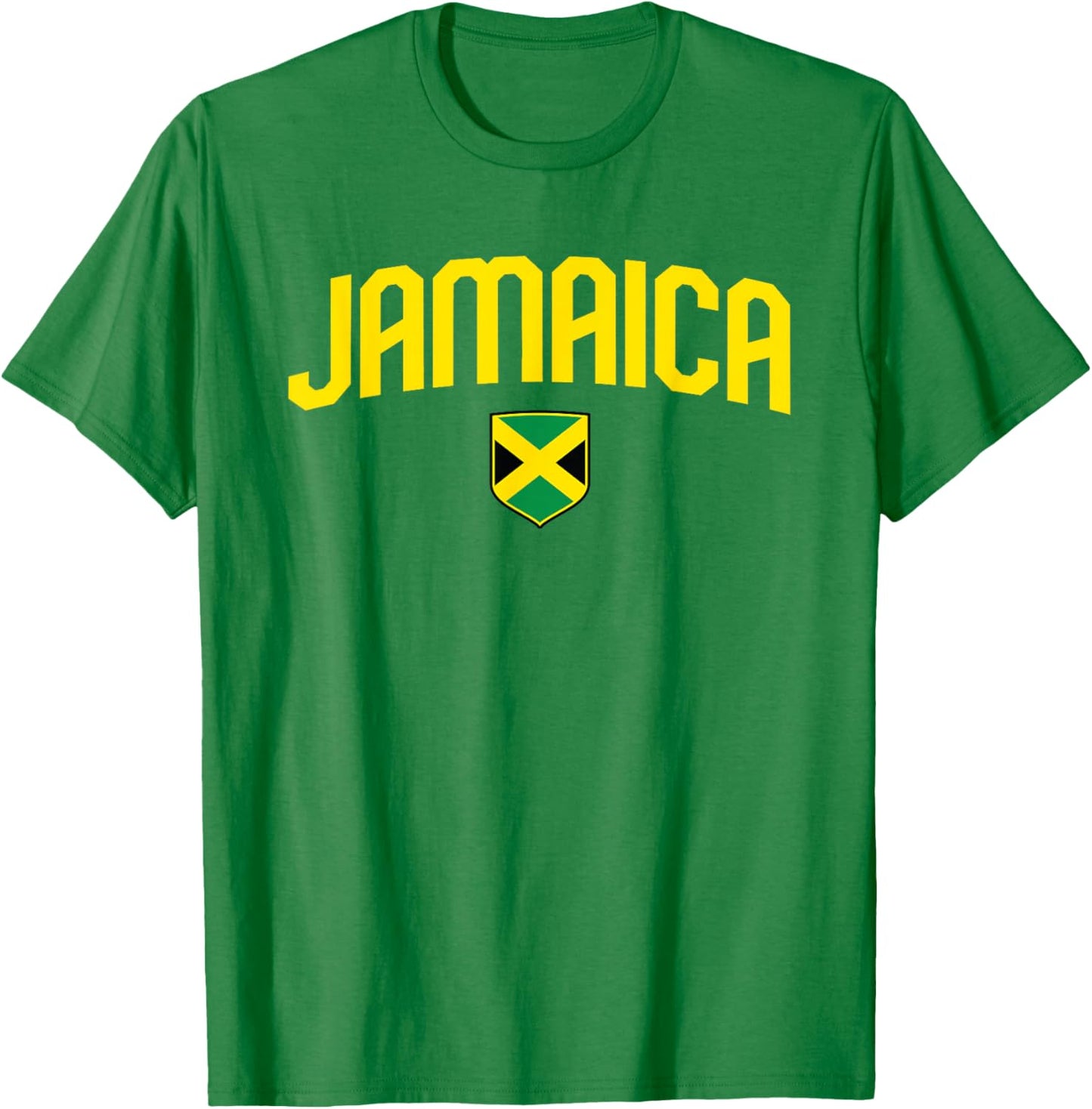 Jamaica Flag Jamaican Vintage Athletic Throwback Souvenir T-Shirt - T-Shirt | Irish Green