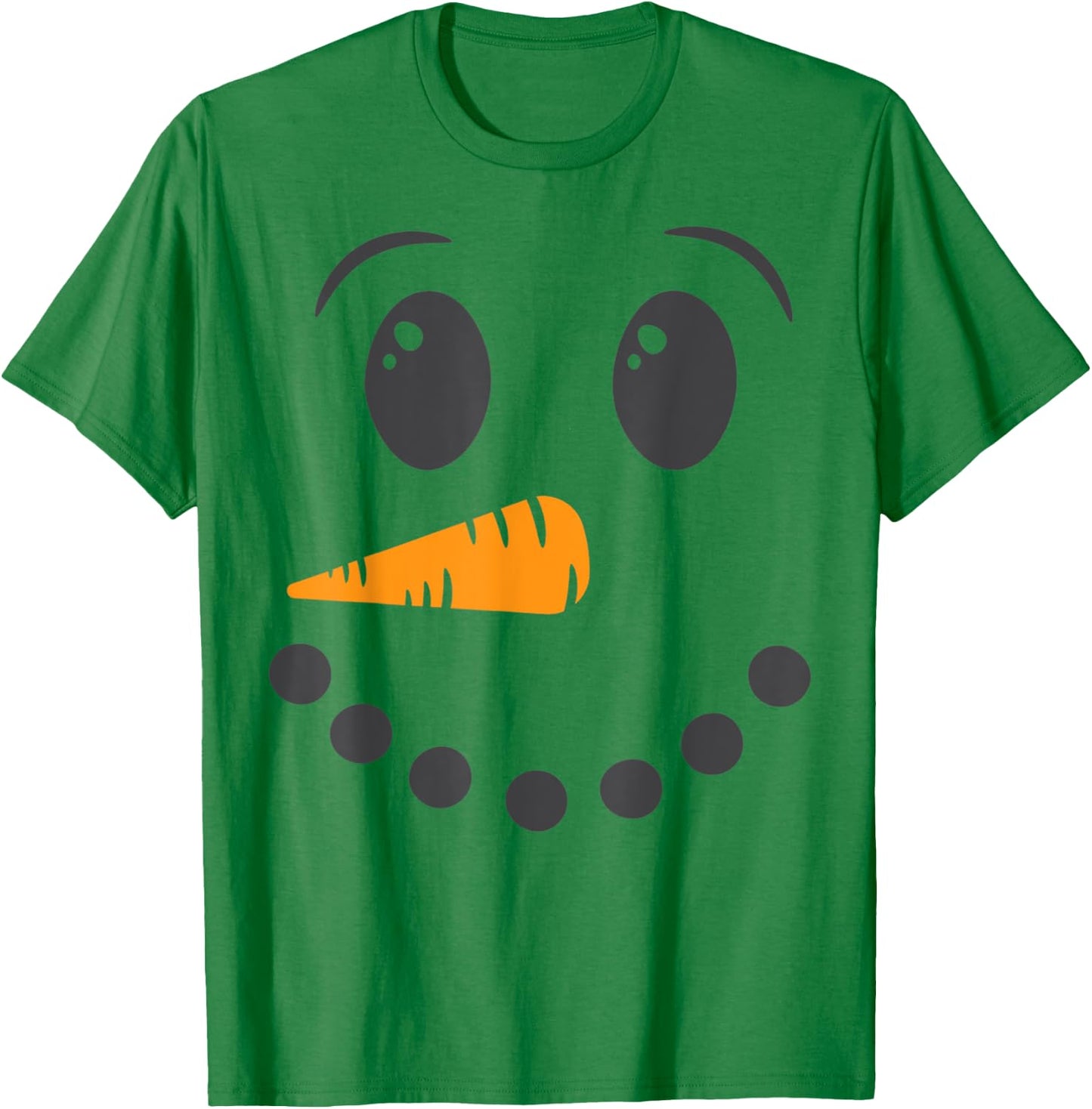 Snowman Face Winter Holiday Matching Couples Family T-Shirt - T-Shirt | Irish Green