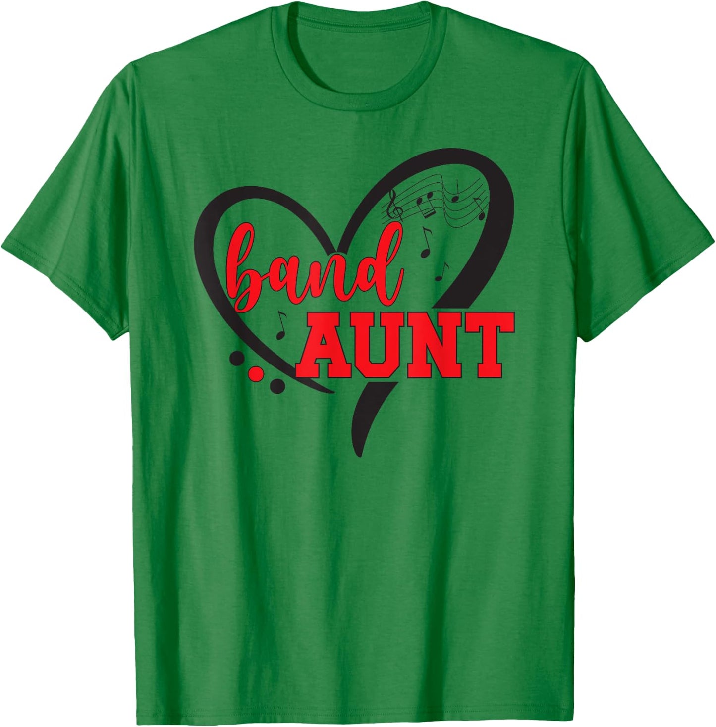 Marching Band Aunt Heart Marching Band Auntie T-Shirt - T-Shirt | Irish Green