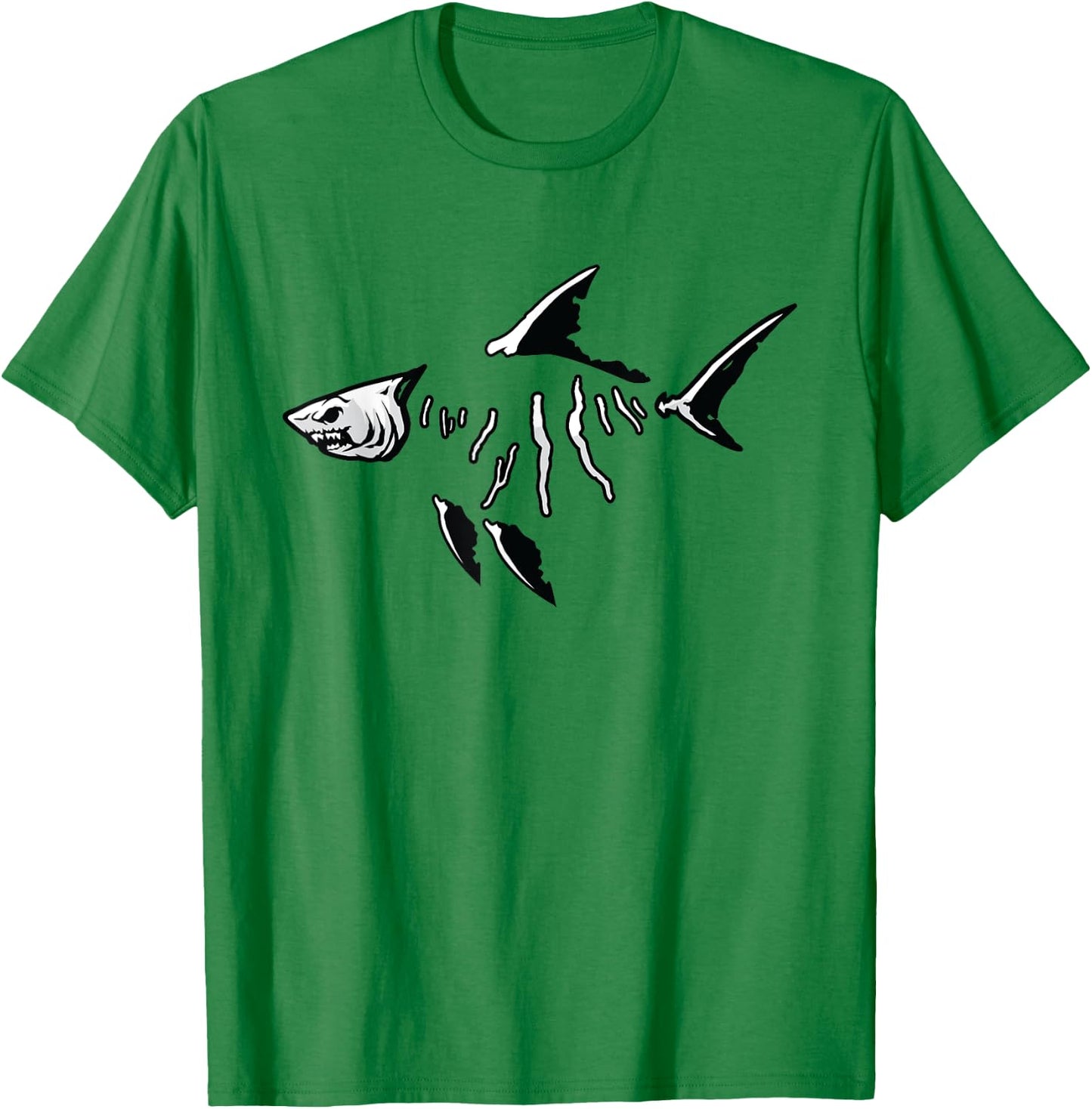 Finger Lake Fish and Shark Bones T-Shirt - T-Shirt | Irish Green