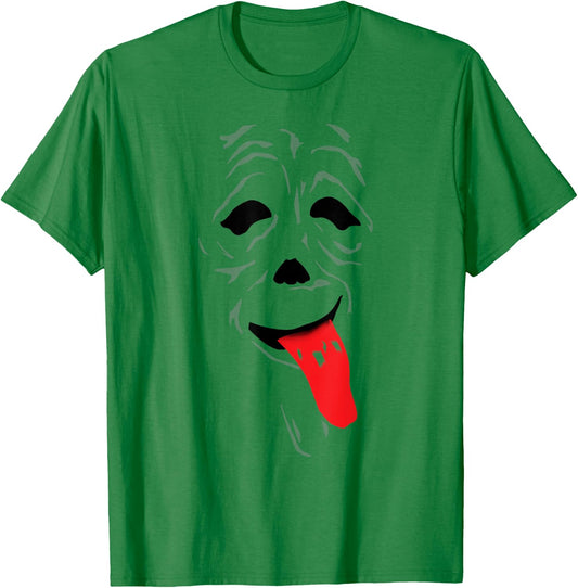 Funny & Scary Ghost - Wassup face Stoner Horror Movie Comedy T-Shirt - T-Shirt | Irish Green