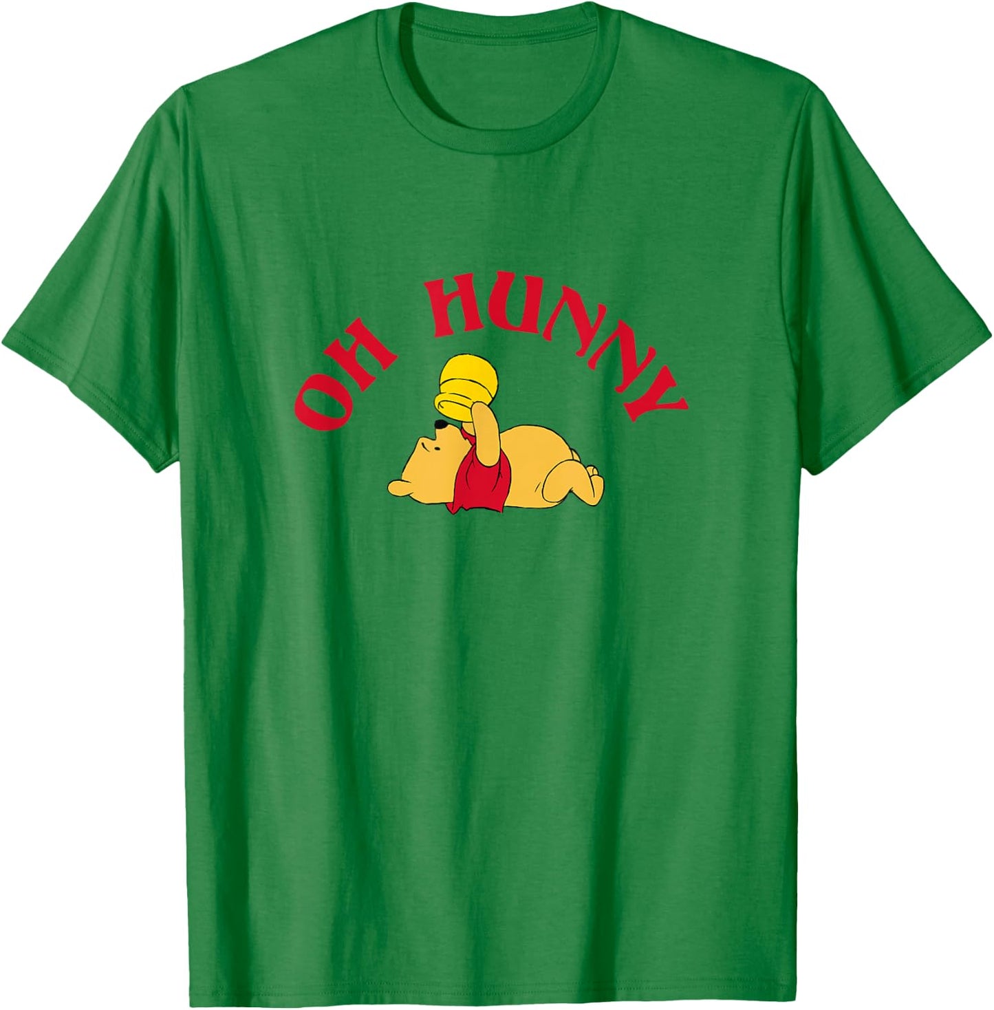 Disney Winnie The Pooh Oh Hunny Sad Pooh with Empty Jar T-Shirt - T-Shirt | Irish Green