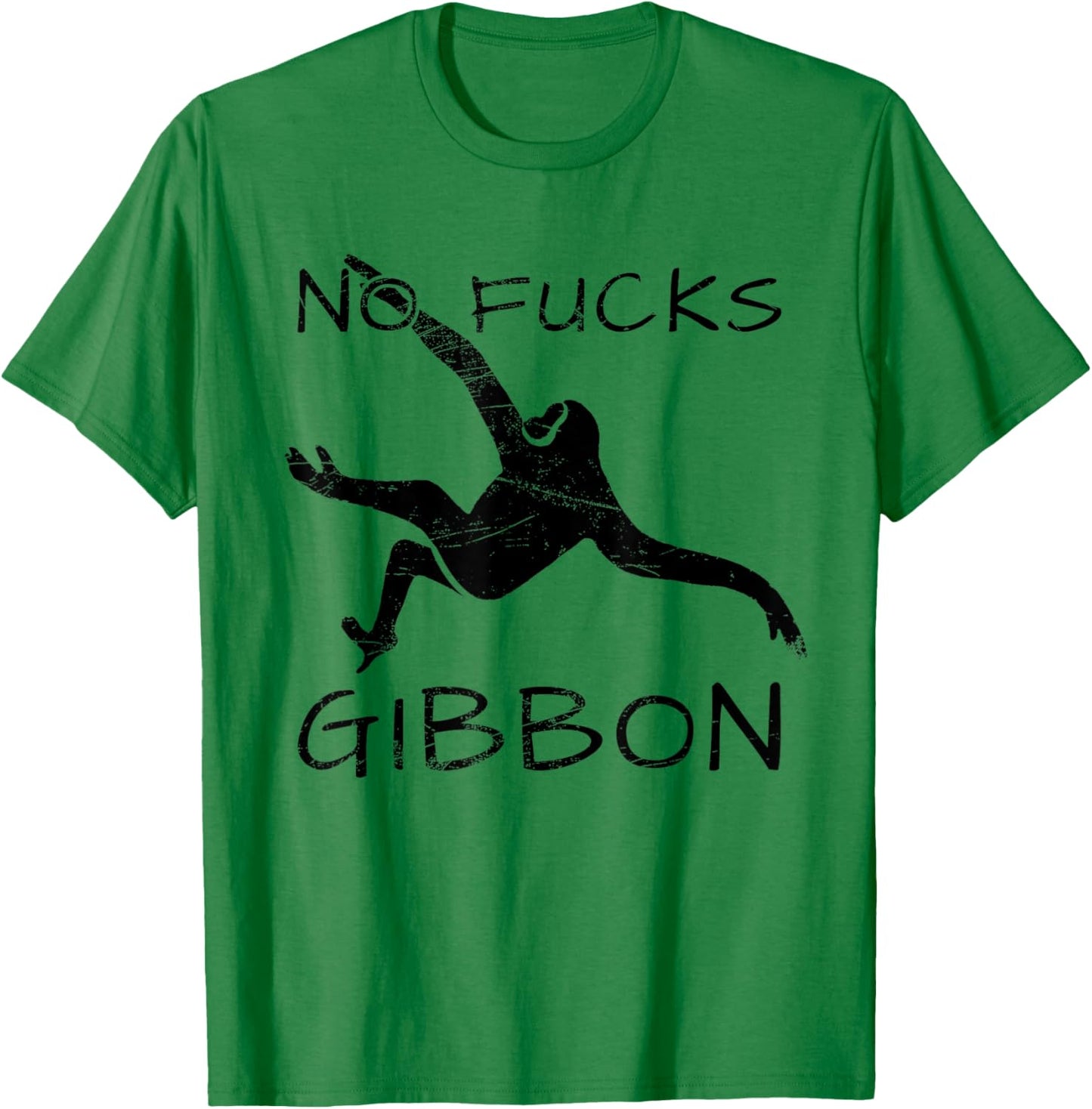Gibbon Funny Ape Monkey Animal T-Shirt - T-Shirt | Irish Green