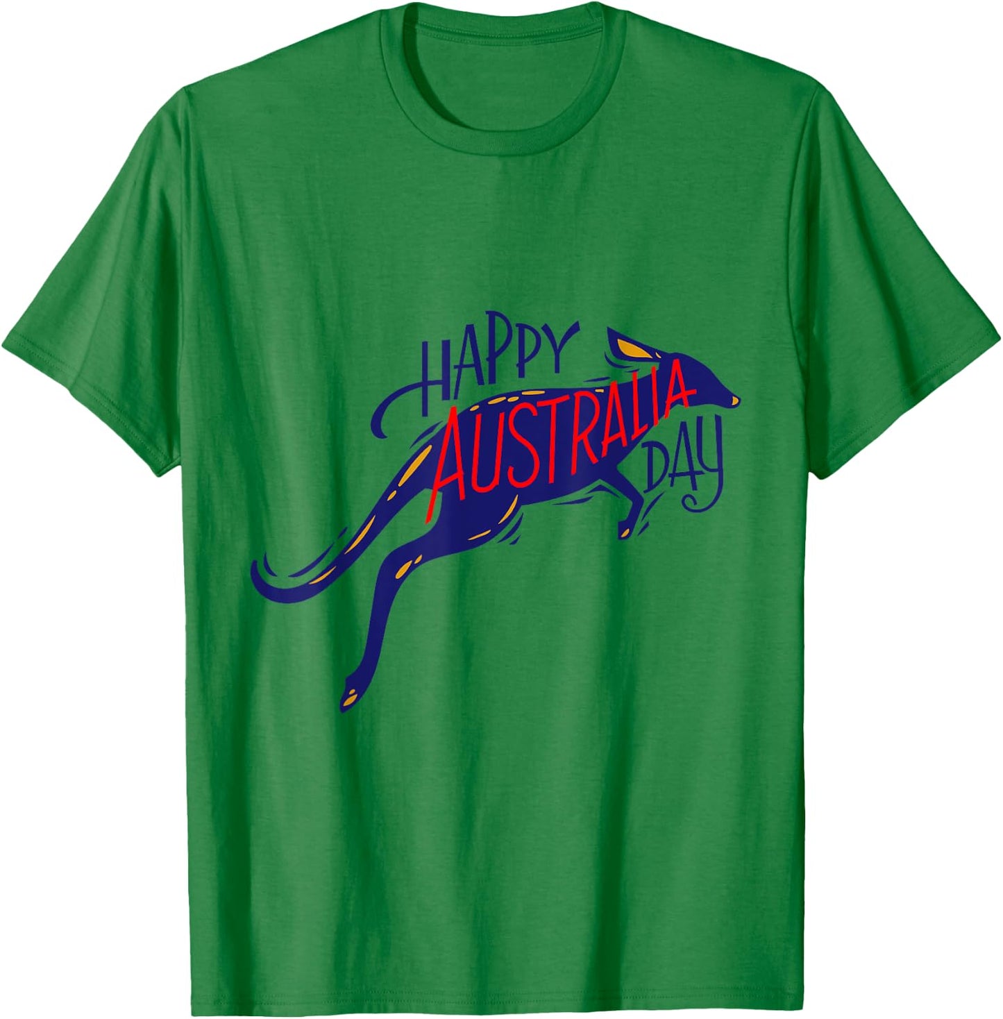 Australia Day Kangaroo Australia Proud Aussie Roo Kangaroo T-Shirt - T-Shirt | Irish Green