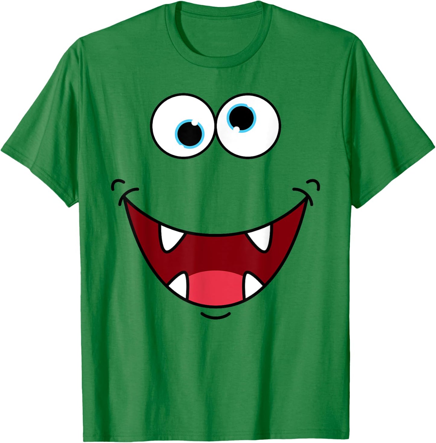Funny Silly Monster Face Easy Birthday Halloween Costume T-Shirt - T-Shirt | Irish Green