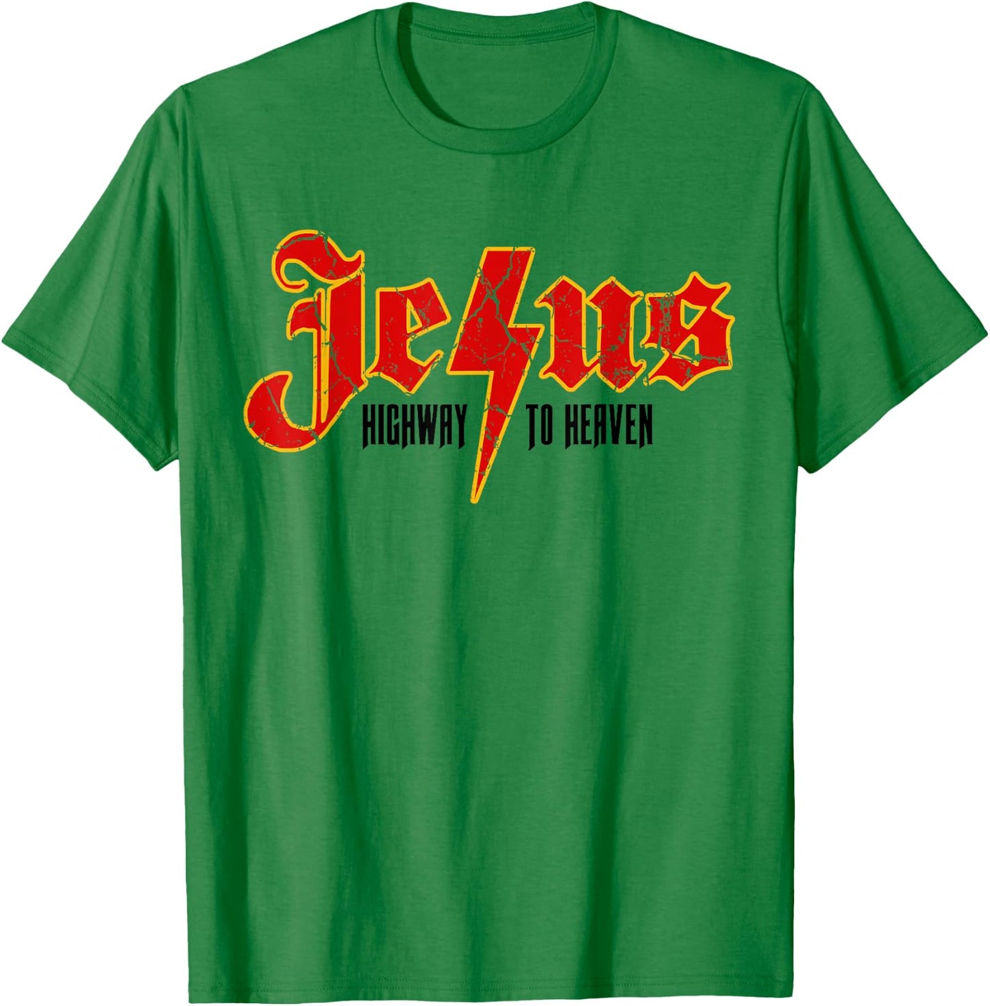 Christian Quotes Jesus Highway To Heaven Religious Spiritual T-Shirt - T-Shirt | Irish Green