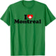 I Love Heart Montreal Canada T-Shirt - T-Shirt | Irish Green