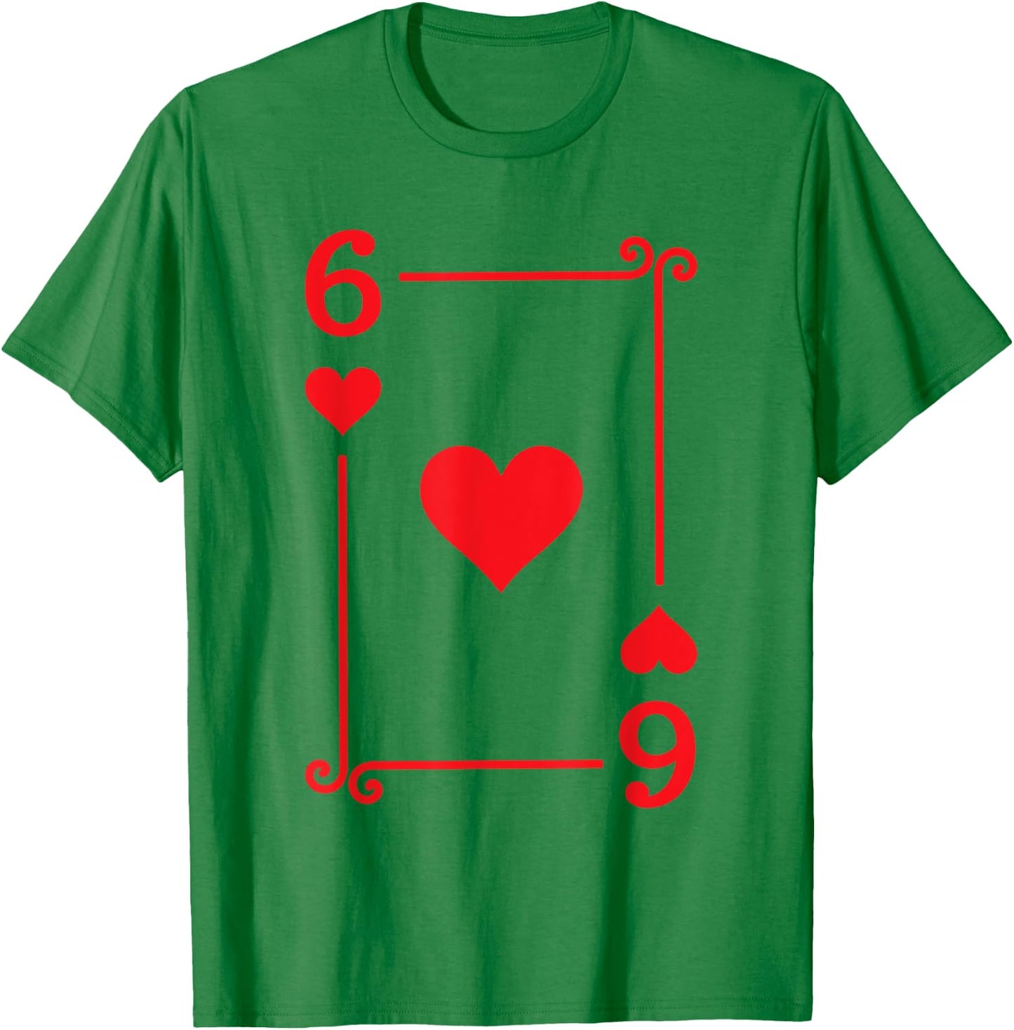 Playing Card Costume - 6 Hearts Card - Six Card T-Shirt - T-Shirt | Irish Green