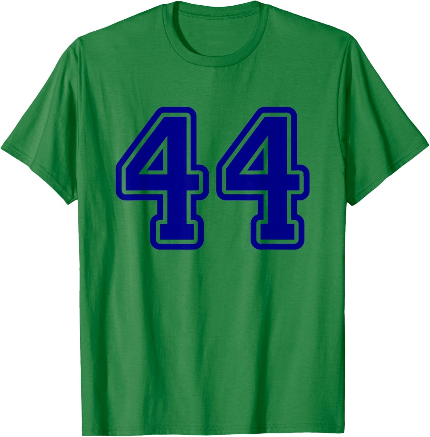 Blue Sports Team Number #44 T-Shirt - T-Shirt | Irish Green