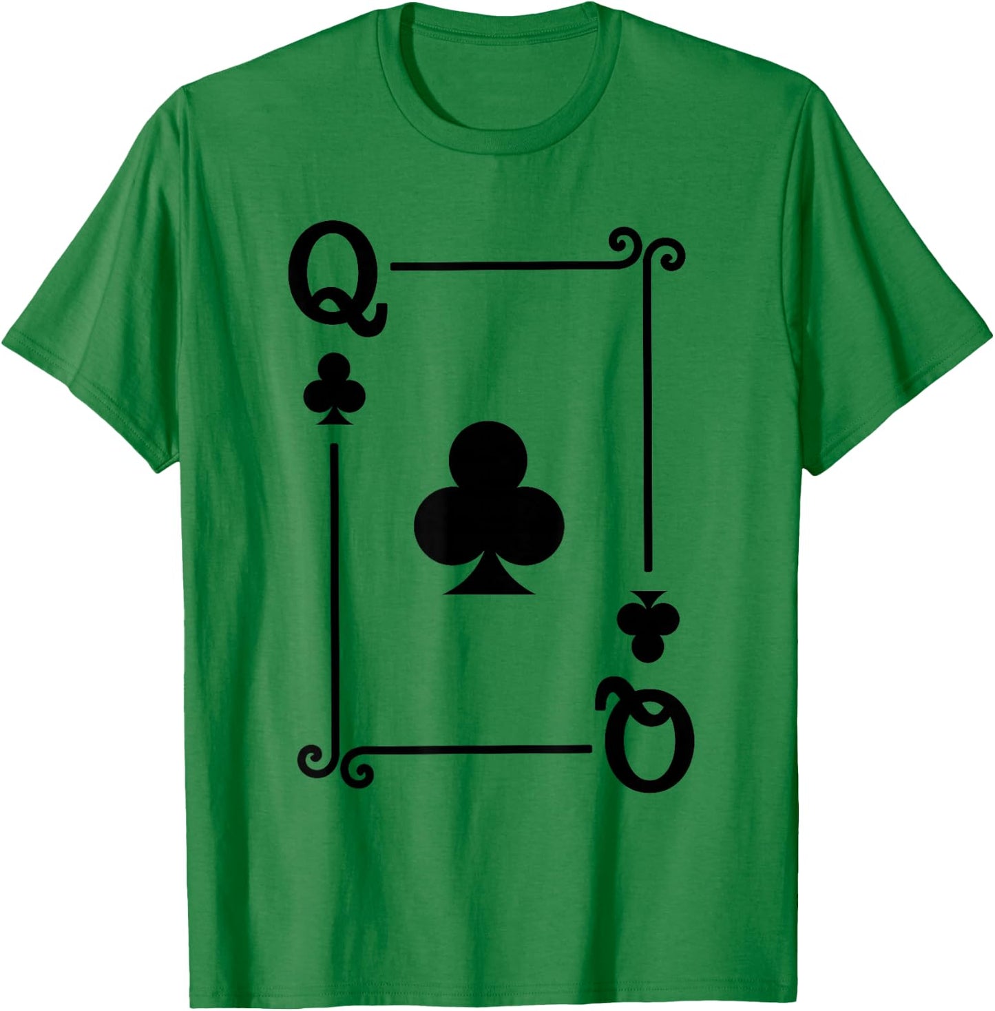 Playing Cards Costume - Queen Clubs Card - Queen Card T-Shirt - T-Shirt | Irish Green