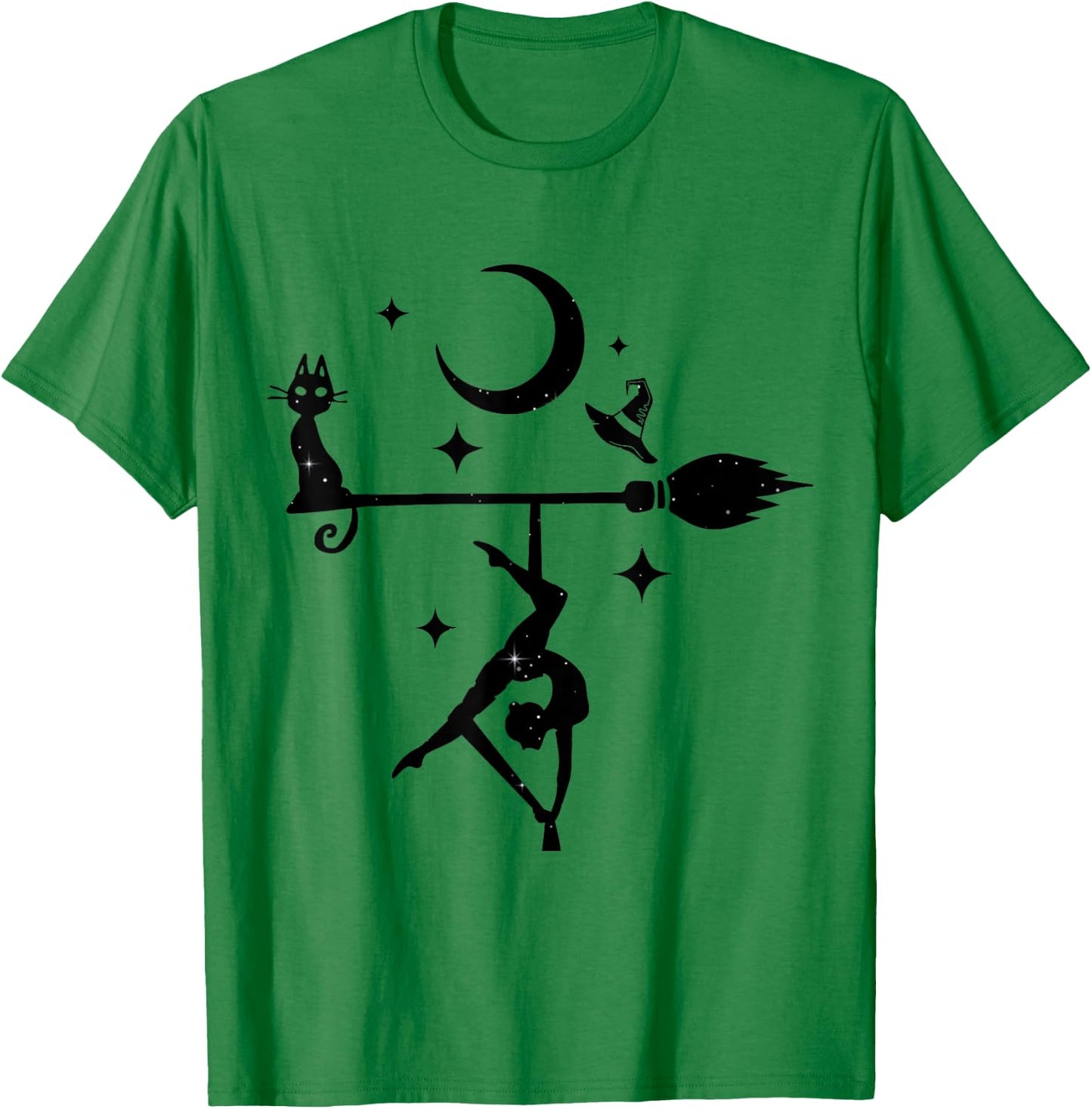 Cute Aerialist and Cat Halloween Aerial Dance Women T-Shirt - T-Shirt | Irish Green