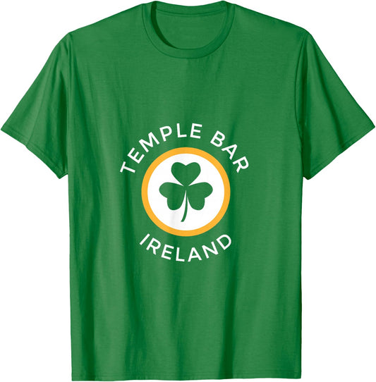 Temple Bar Dublin Shamrock Ireland Souvenir T-Shirt - T-Shirt | Irish Green