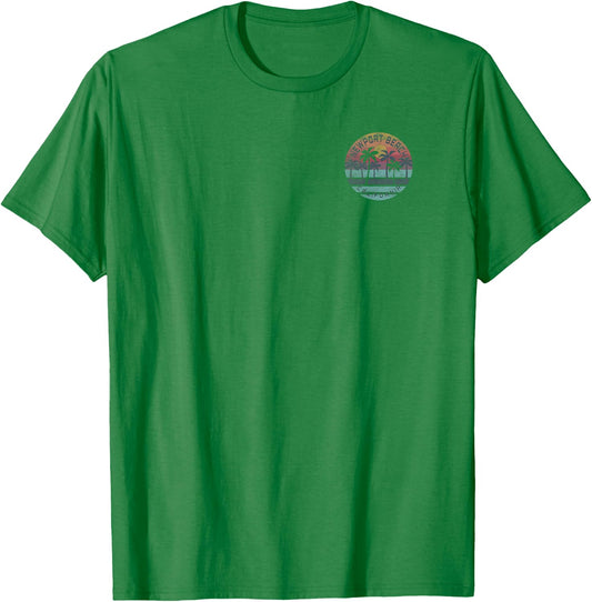 Newport Beach, California Palm Tree Graphic T-Shirt - T-Shirt | Irish Green