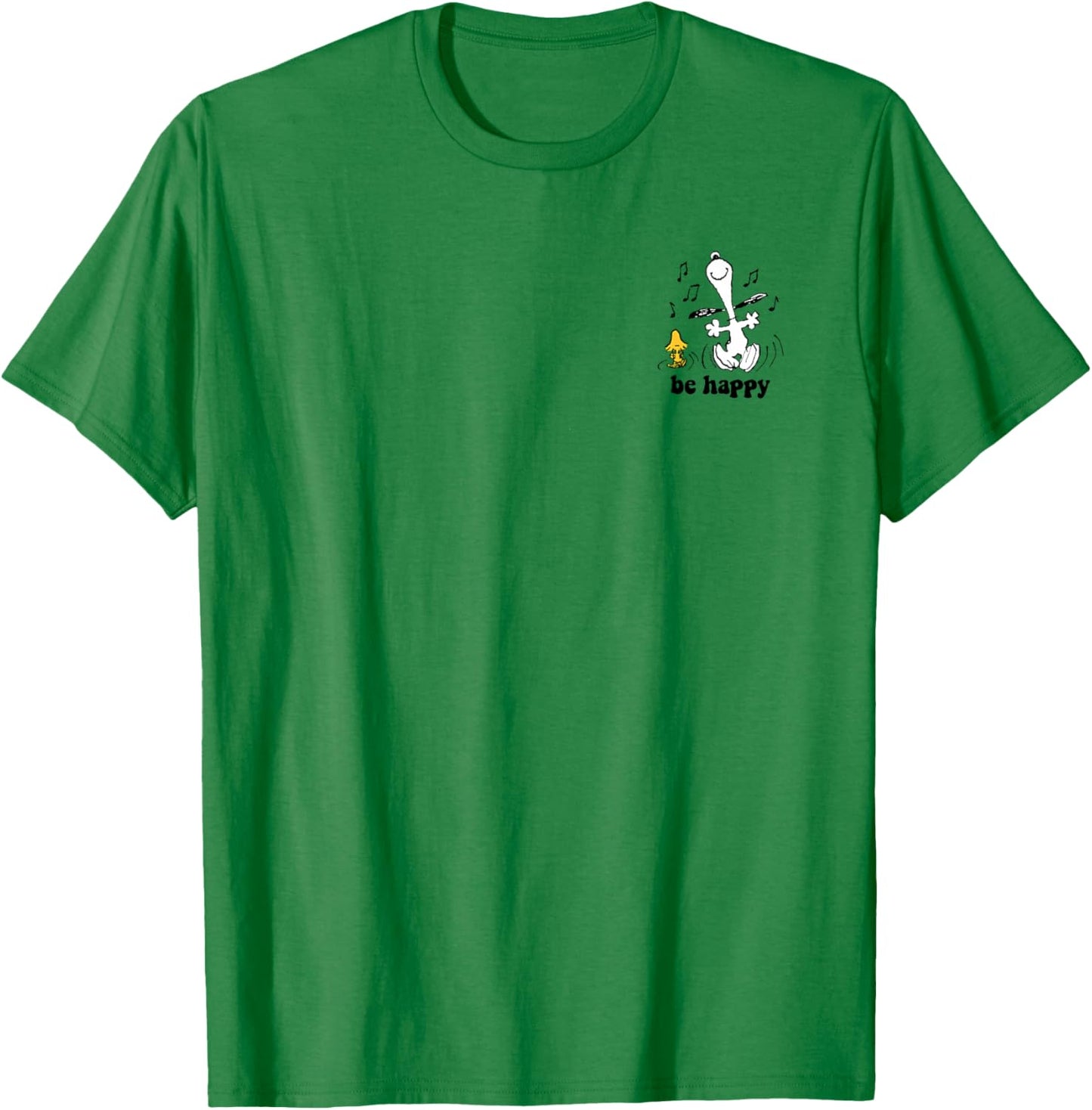 Peanuts - Snoopy Woodstock Be Happy Dance T-Shirt - T-Shirt | Irish Green