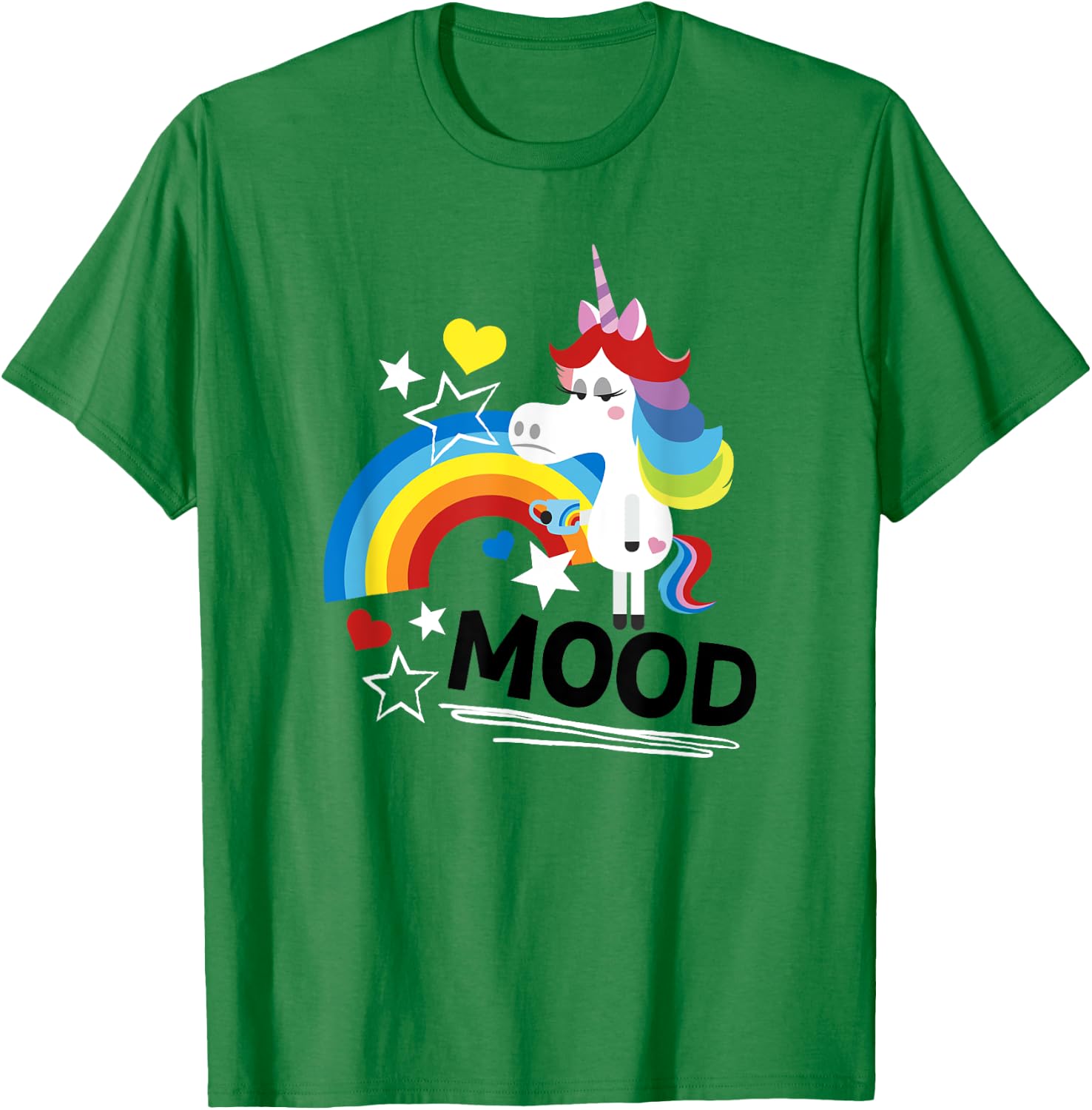 Disney Pixar Inside Out Rainbow Unicorn Mood Logo T-Shirt - T-Shirt | Irish Green