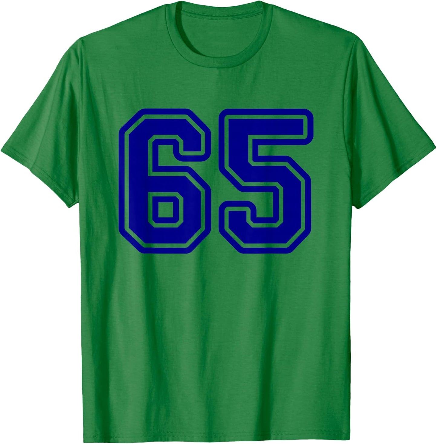 Number #65 Blue Sport Number 65 T-Shirt - T-Shirt | Irish Green