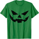Jack O Lantern Shirt Men Women Kids Halloween Pumpkin Face T-Shirt - T-Shirt | Irish Green