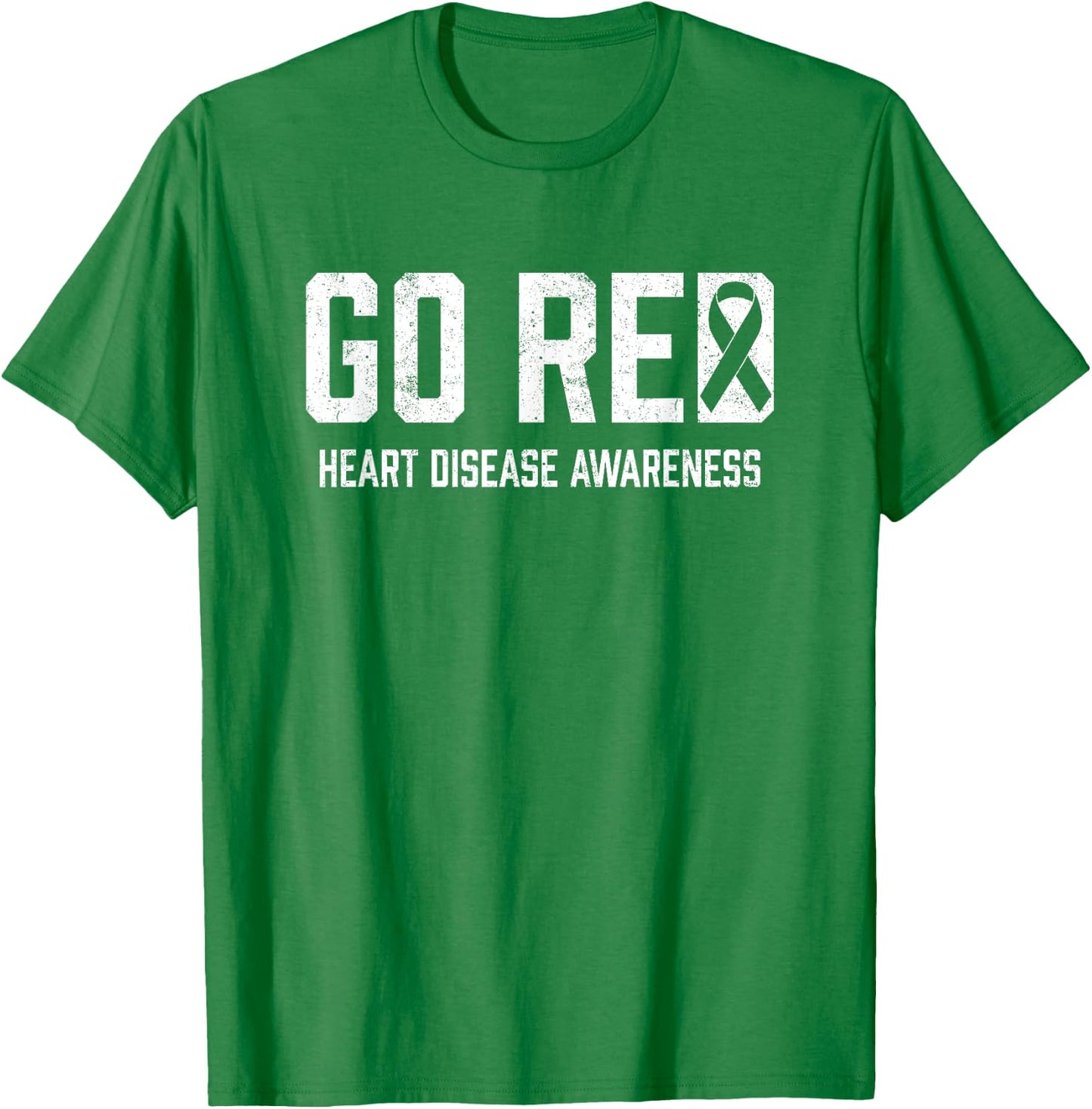 Heart Disease Awareness Shirt Go Red Heart Disease T-Shirt - T-Shirt | Irish Green