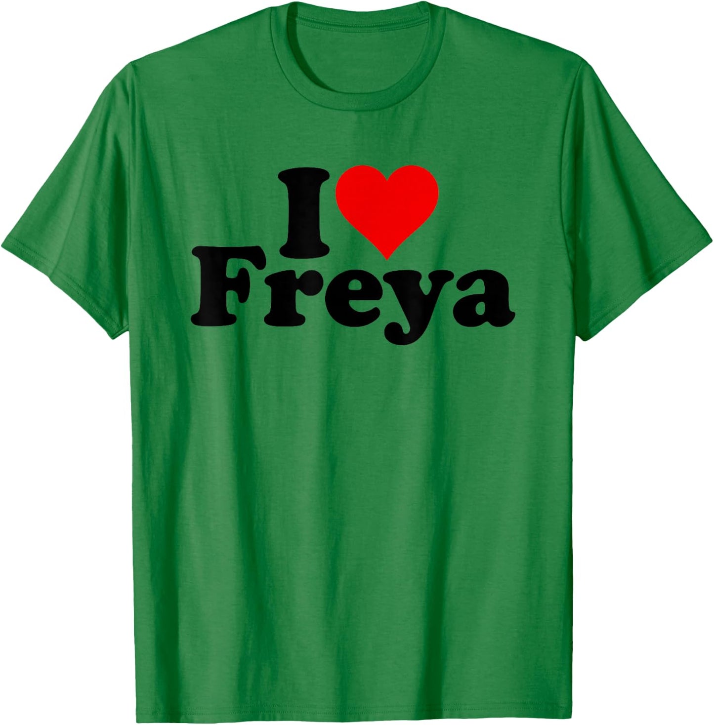 I Love Heart Freya T-Shirt - T-Shirt | Irish Green