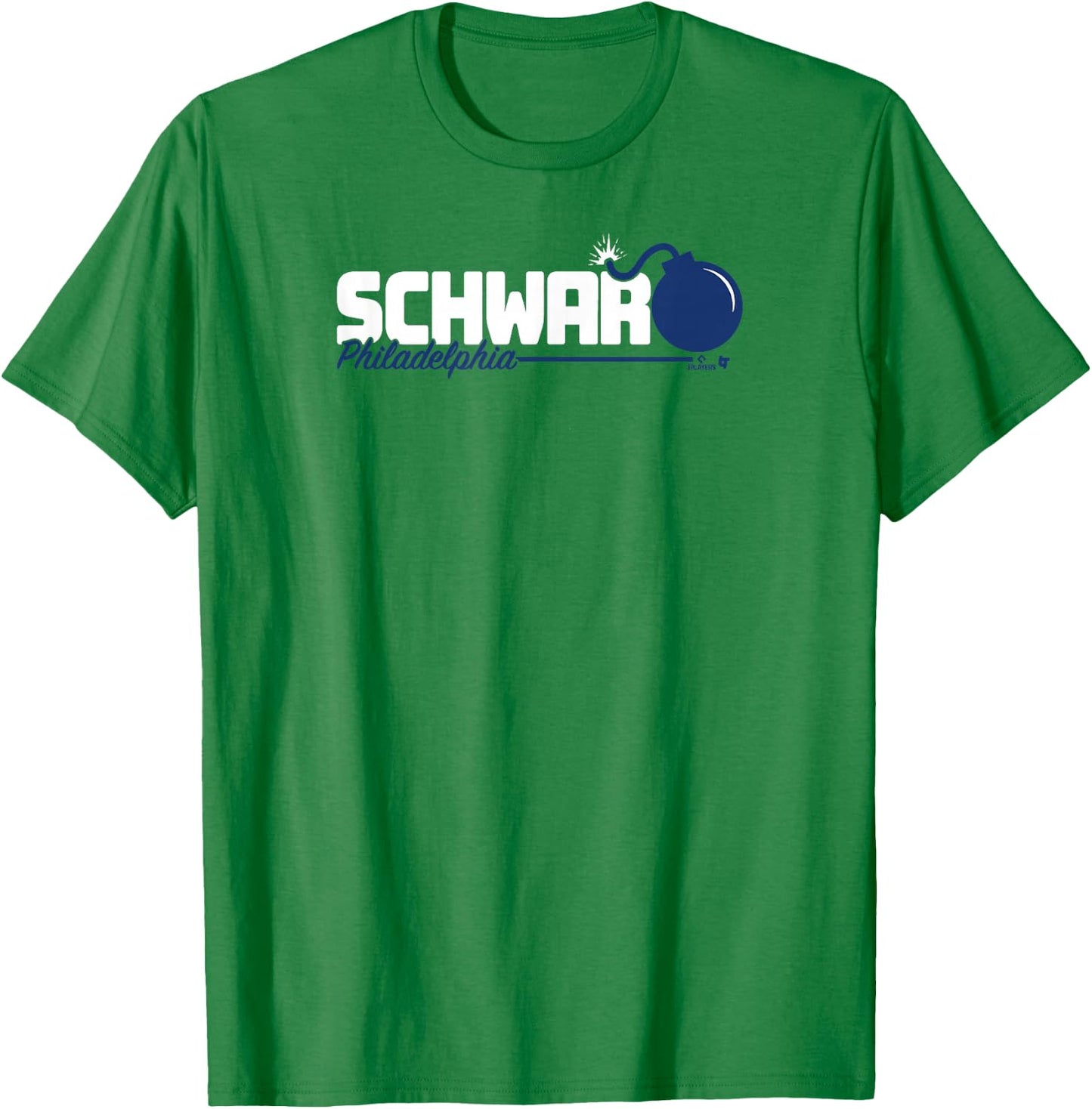 BreakingT Kyle Schwarber - Schwarbomb Logo - Philadelphia Baseball T-Shirt - T-Shirt | Irish Green