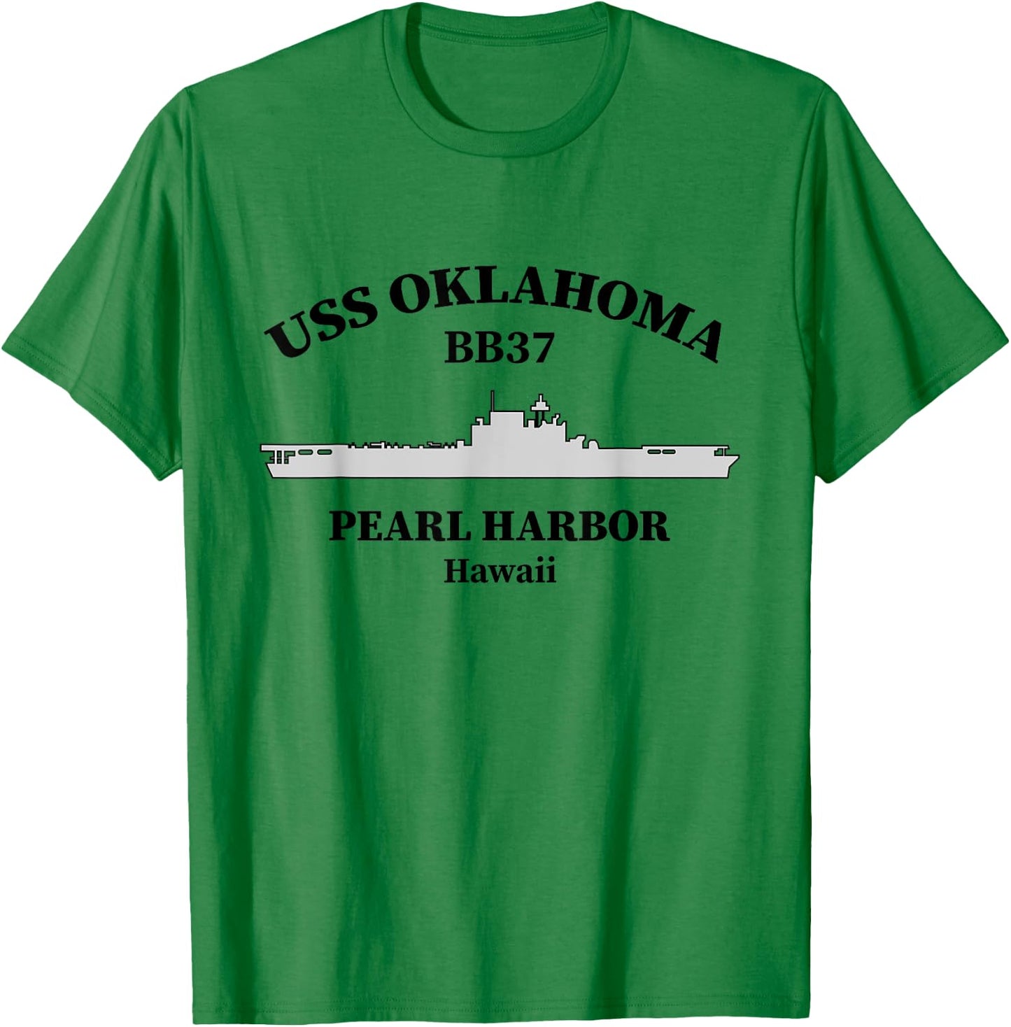 USS Oklahoma Battleship Pearl Harbor Memorial Day of Infamy T-Shirt - T-Shirt | Irish Green