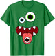 Funny Silly Monster Face Easy Birthday Halloween Costume T-Shirt - T-Shirt | Irish Green