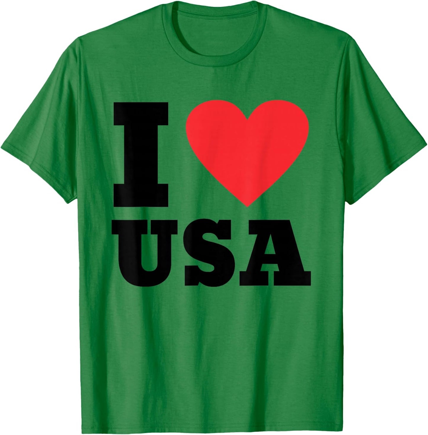 I Love USA Collection I Heart USA Family Travel USA T-Shirt - T-Shirt | Irish Green
