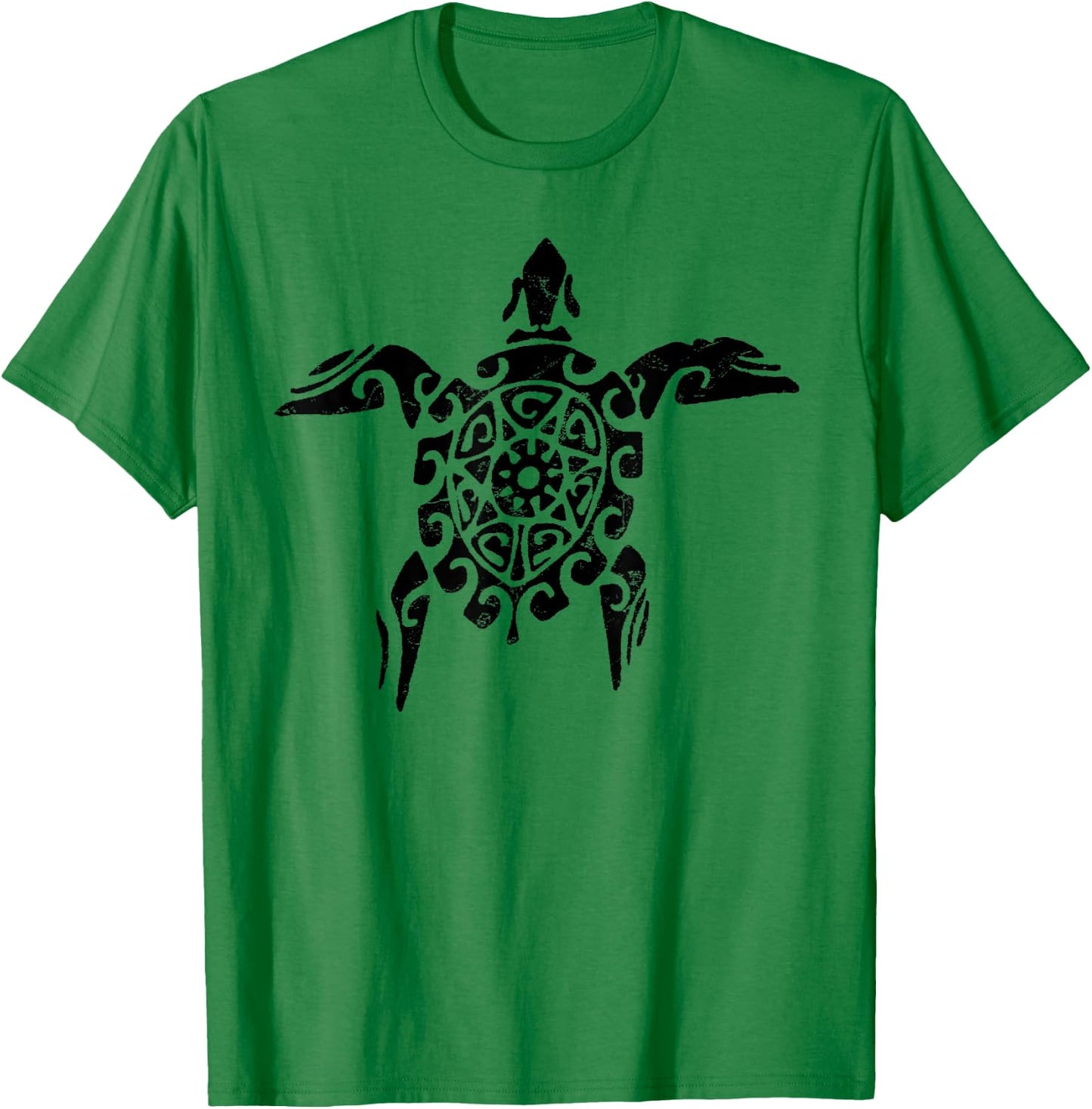 Sea Turtle Vintage Retro Tribal Throwback Vacation T-Shirt - T-Shirt | Irish Green