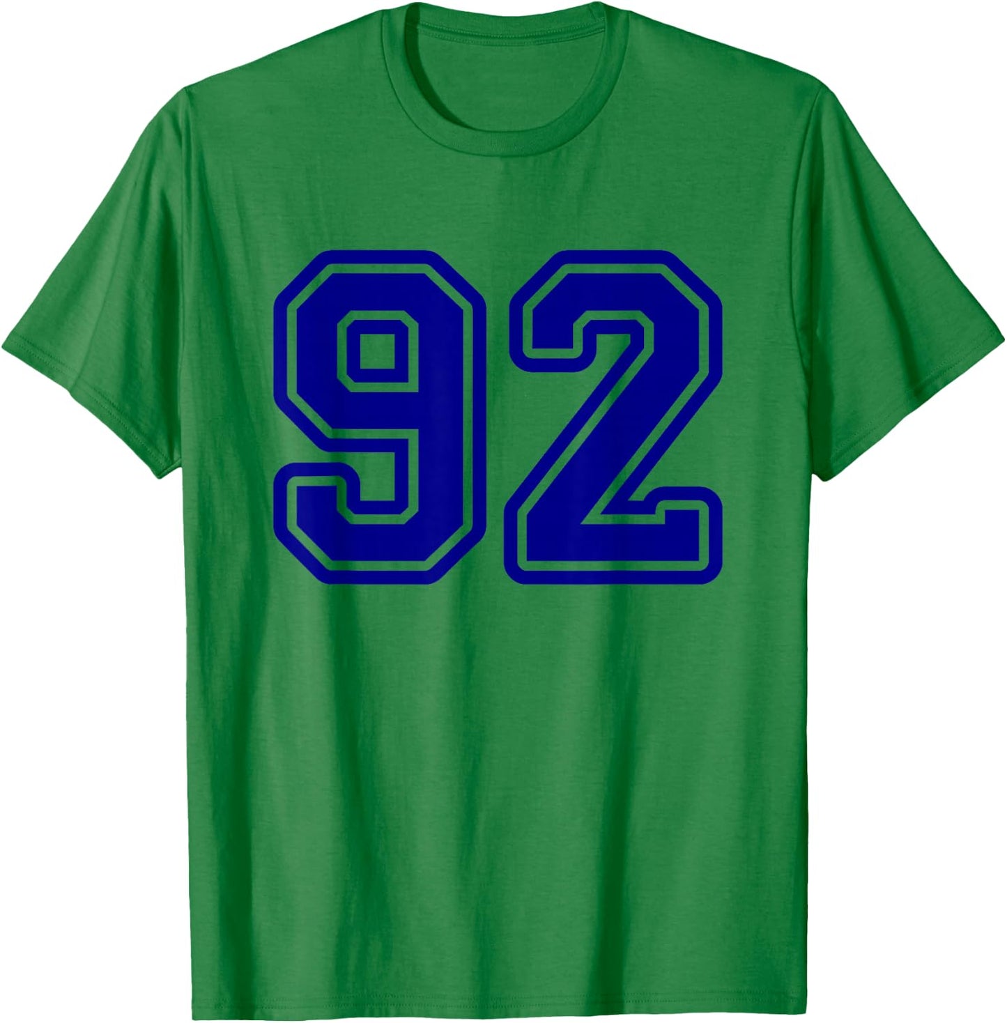 Blue Sport Team Number #92 T-Shirt - T-Shirt | Irish Green