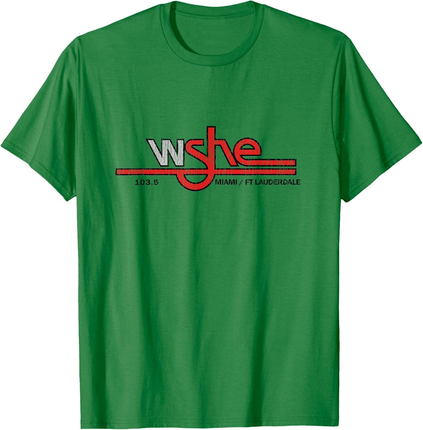 WSHE Rock Music for Rock Fan from 70s and 80s Vintage T-Shirt - T-Shirt | Irish Green