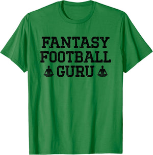 Funny Fantasy Football Guru Yoga Meditation Lotus Pose T-Shirt - T-Shirt | Irish Green