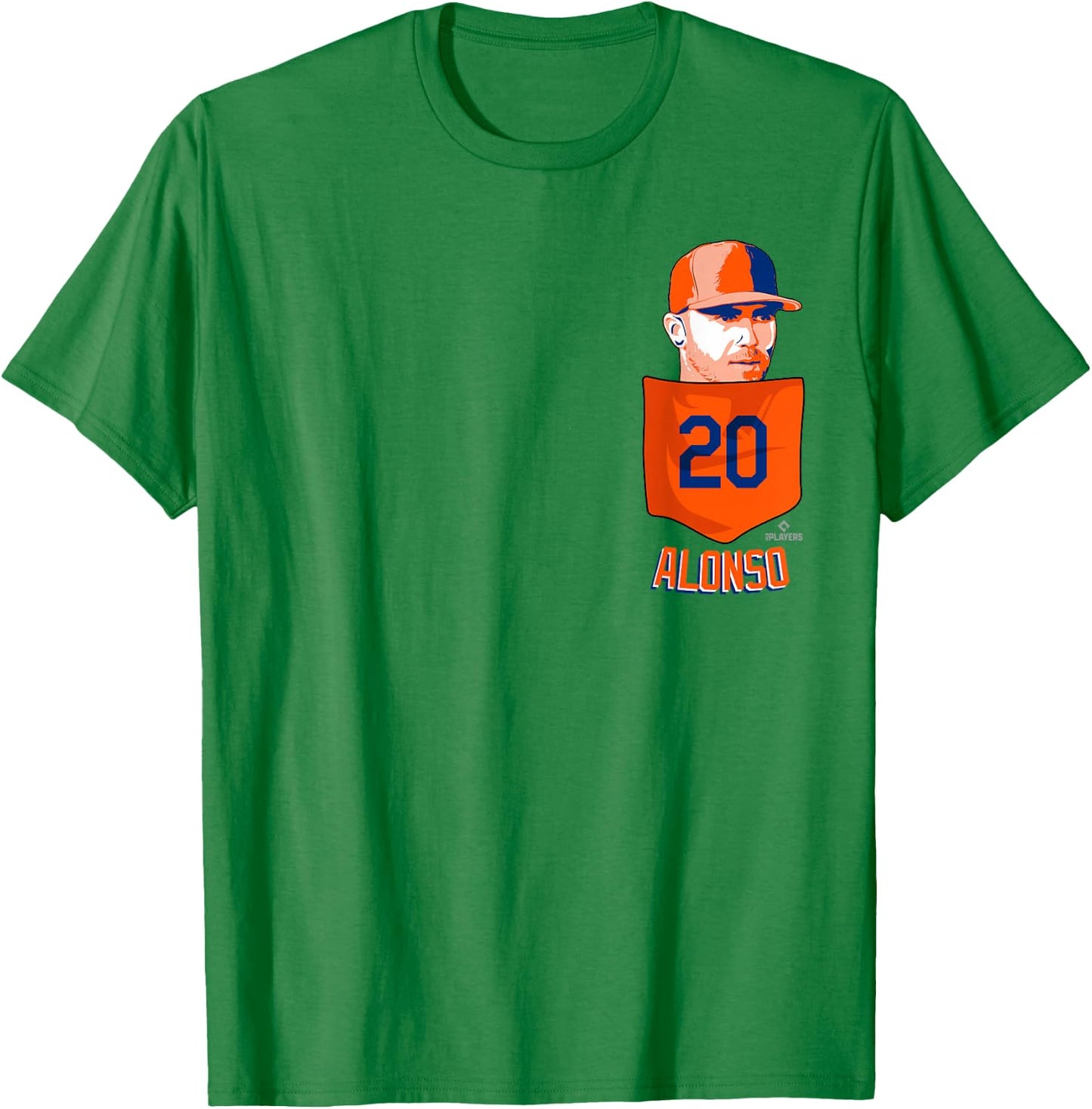 Pete Alonso New York Baseball Pocket MLBPA T-Shirt - T-Shirt | Irish Green