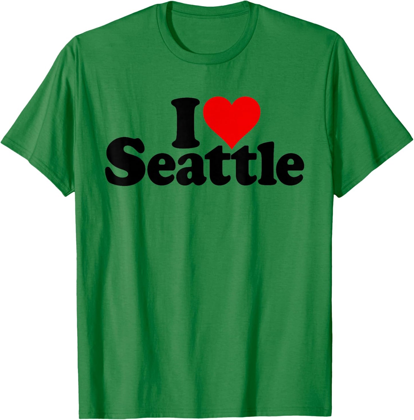 I Love Heart Seattle Washington T-Shirt - T-Shirt | Irish Green