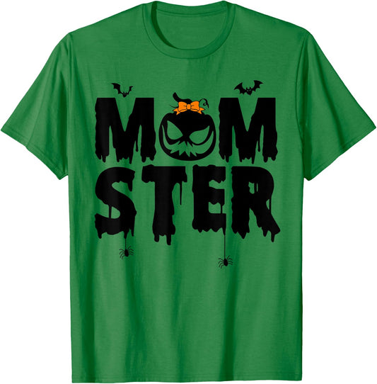 Momster Shirt Halloween Mom Costume Monster Momster Women T-Shirt - T-Shirt | Irish Green