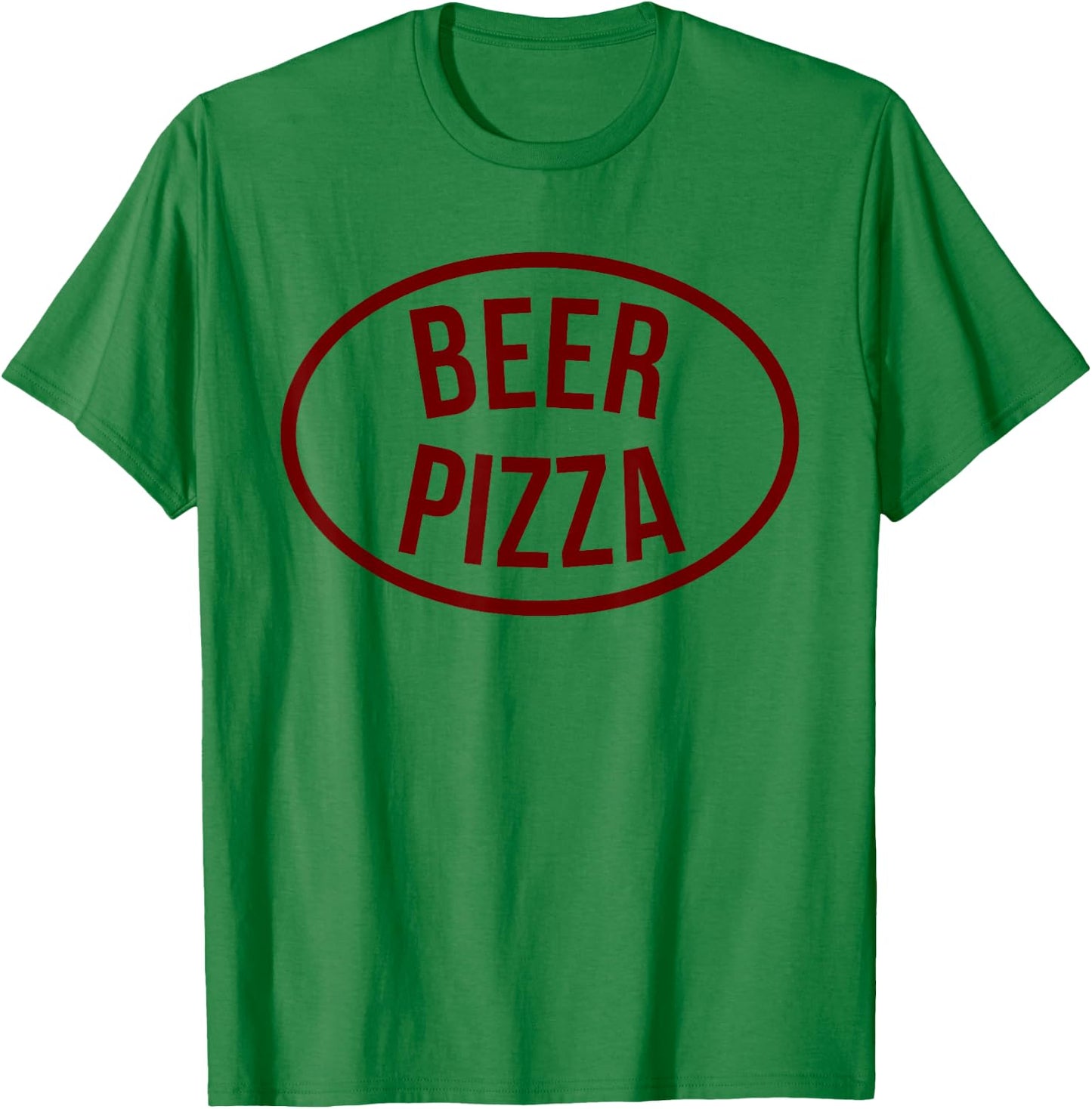 BEER PIZZA - Cool Funny Kpop Junk Food Humor Logo Statement T-Shirt - T-Shirt | Irish Green