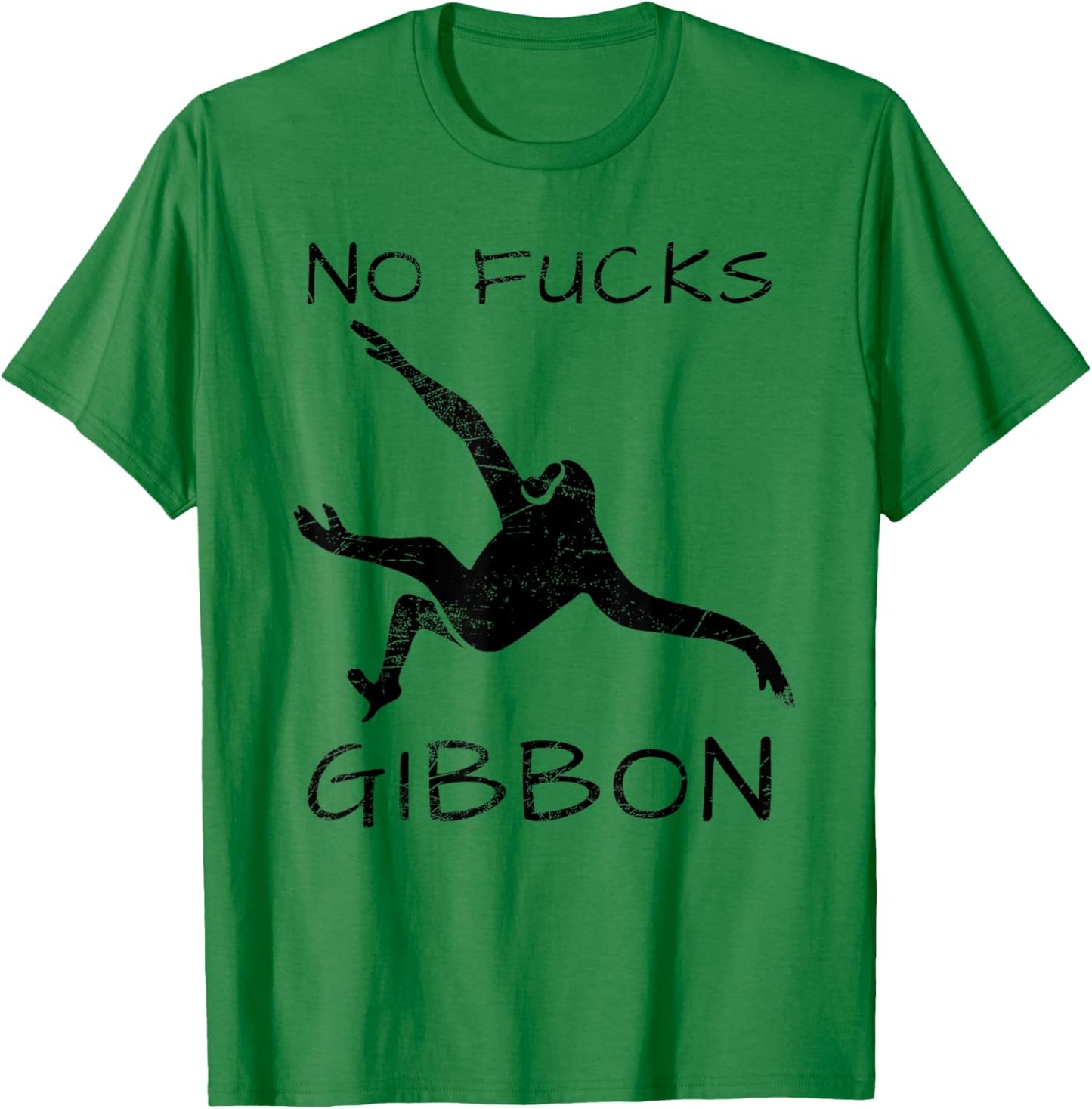 Gibbon Funny Ape Monkey Animal T-Shirt - T-Shirt | Irish Green