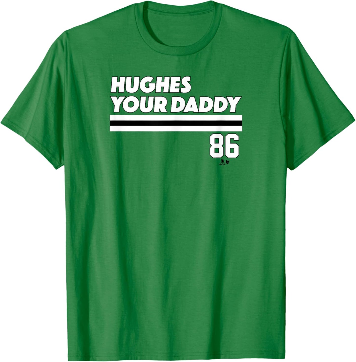 Jack Hughes - Hughes Your Daddy - New Jersey Hockey T-Shirt - T-Shirt | Irish Green