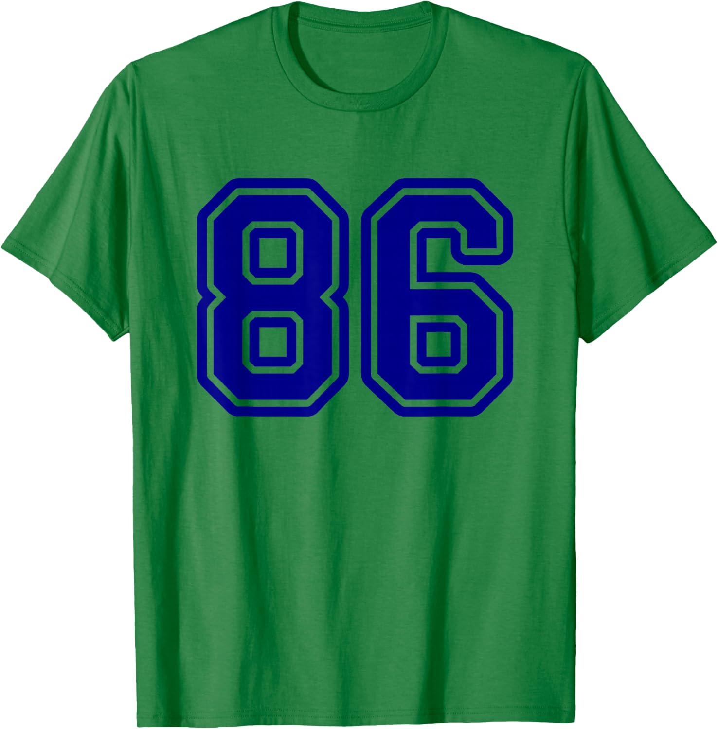 Number #86 Blue Sports Team Number 86 T-Shirt - T-Shirt | Irish Green