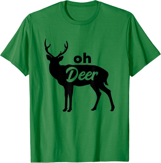 Oh Deer Cute Cottage T-Shirt - T-Shirt | Irish Green