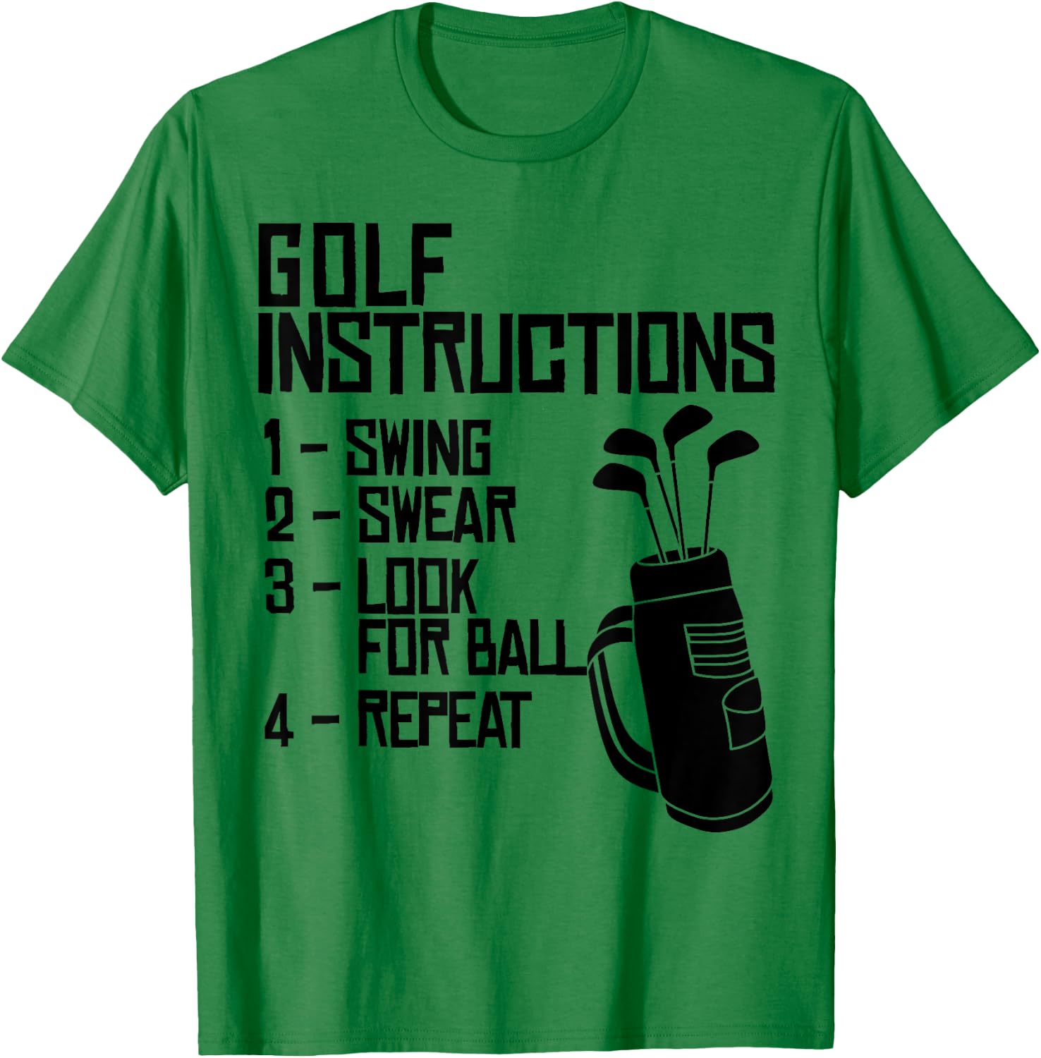 Golf Instructions funny Golf Instructions T-Shirt - T-Shirt | Irish Green