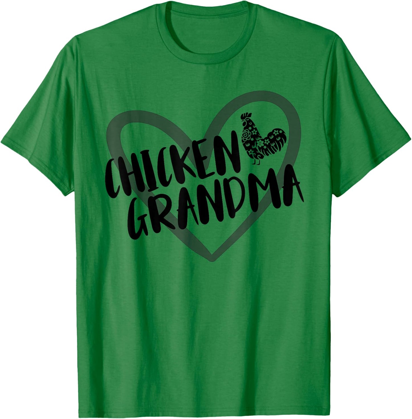 Chicken Grandma Heart Farmer Funny Chicken Lover T-Shirt - T-Shirt | Irish Green