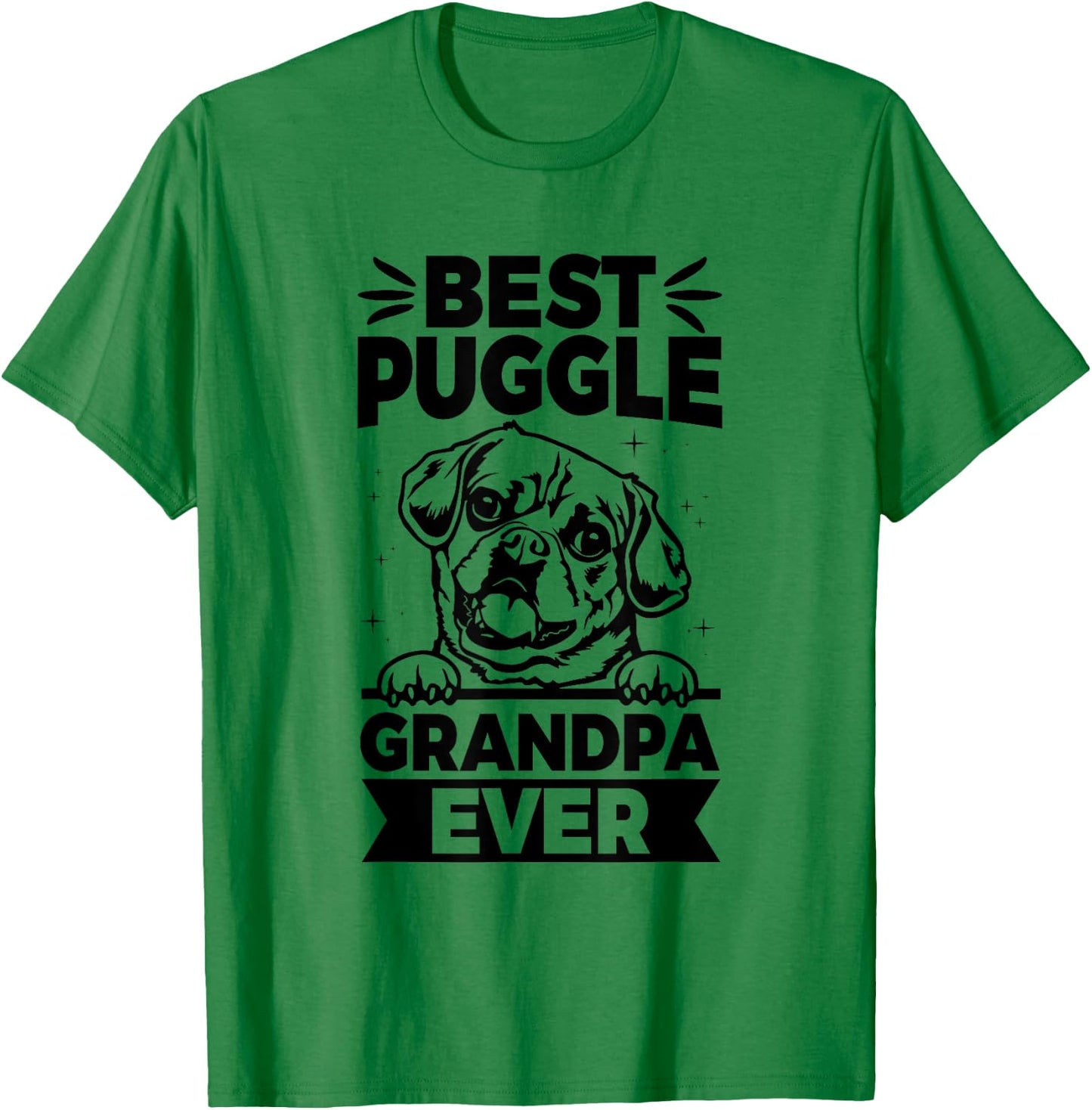 Best Puggle Grandpa ever Quote for a Puggle Grandpa T-Shirt - T-Shirt | Irish Green