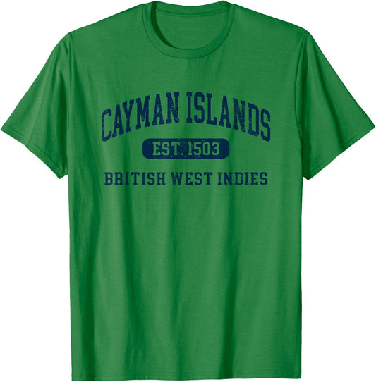 Retro Grand Cayman Islands 1503 Vintage Vacation Souvenir T-Shirt - T-Shirt | Irish Green
