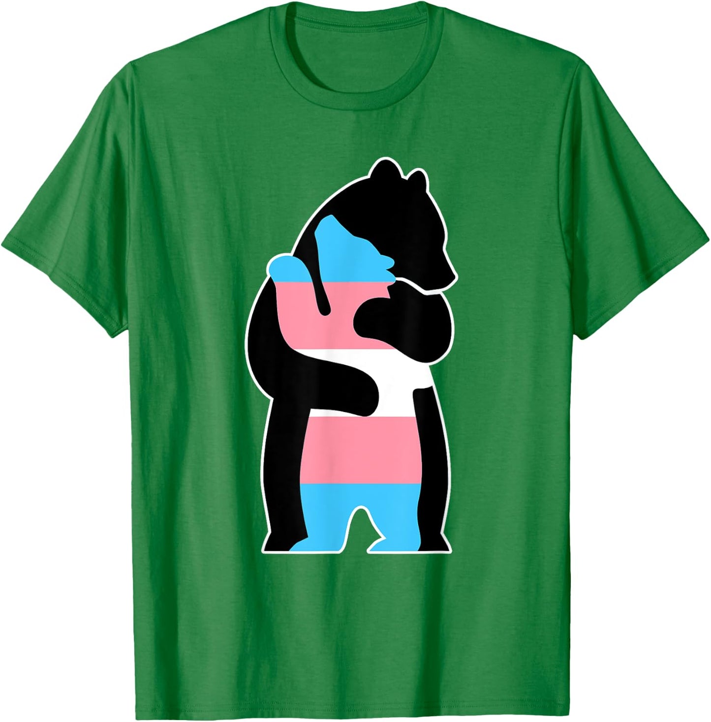 Trans Bear Hug Ally Pride T-Shirt - T-Shirt | Irish Green