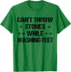 Cant throw stones while washing feet Men Dad Jesus Christian T-Shirt - T-Shirt | Irish Green